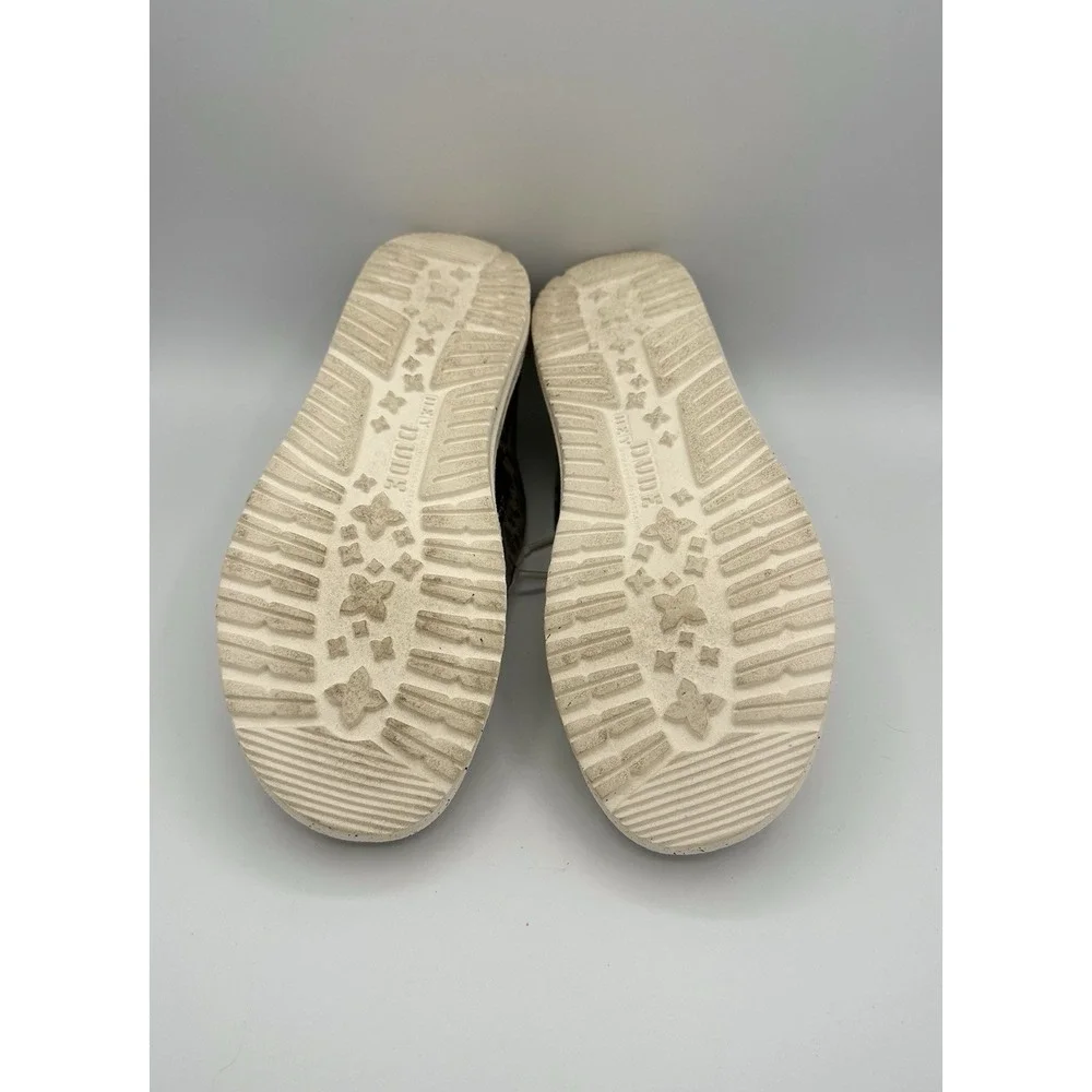Hey Dude Wendy Jungle Brown Leopard Print Slip On Shoes Sneakers Size 8 Comfy